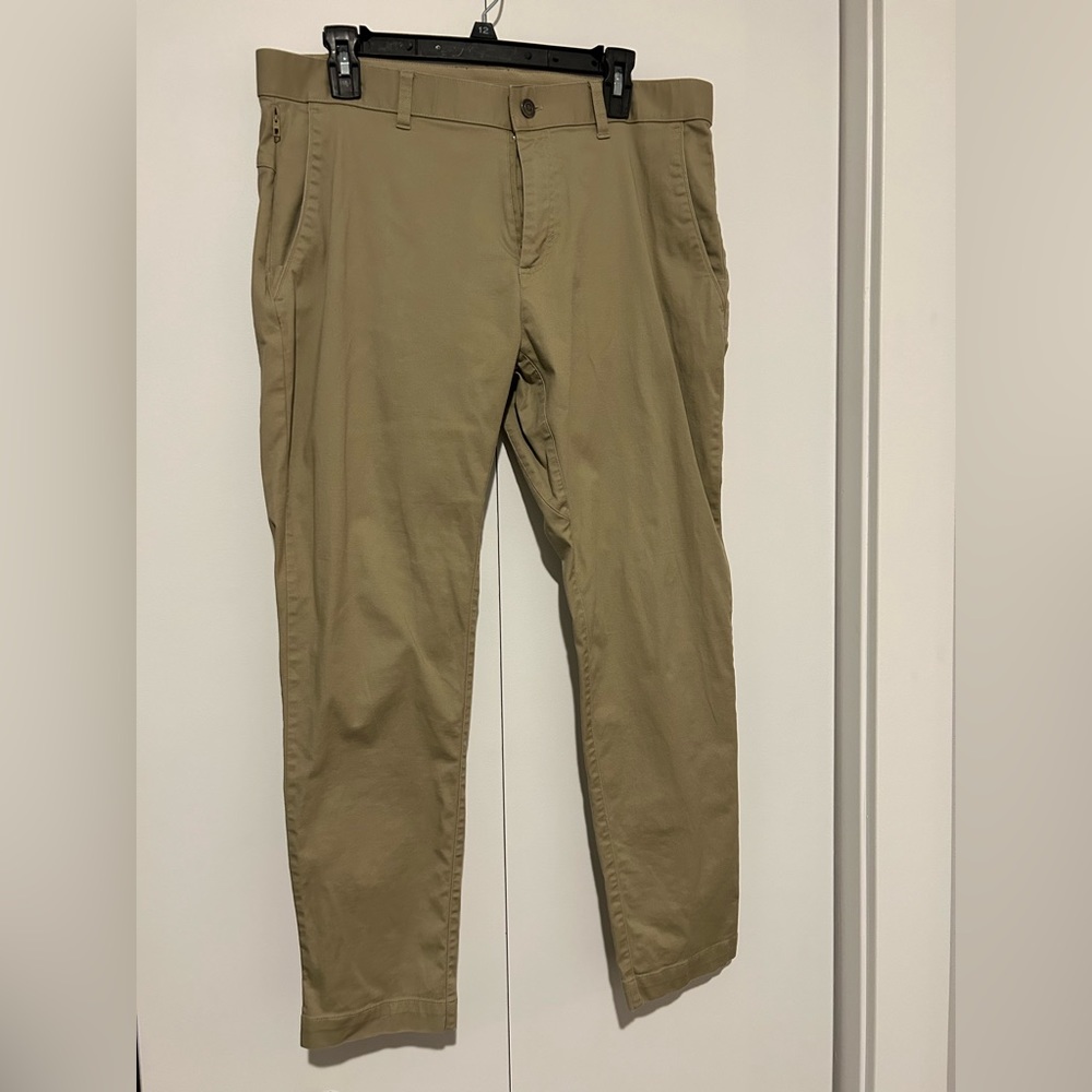 Fabletics The High Side Chino Slim Fit Khakis Size 34 Waist 30 Length
